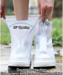 EstiloTendenciaCubrezapatos De Lluvia, Impermeables Antideslizante Reutilizable Cubrezapatos, Botas De Lluvia Para Ciclismo Al Aire Libre Hombres Mujeres L(Women5-7 MAN3-5) XL(W7. 5-9 M5... 5-7) XXL (W9. 5-11. 5M7. 5-9. 5) XXXL(W12-14 M 10-13)Calidad PremiumVersióN Mejorada - XXL (Mujeres 9,5-11,5 Hombres 7,5-9,5) - Ver 10