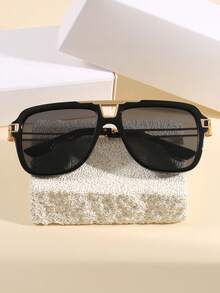 Sporty Outdoor Y2K Retro Driving Travel Beach Unisex Summer Big Frame Fashion Sunglasses, Women's Fashion Sunglasses, Suitable For Office Desk And Home Decor, Eyewear Accessories, Decorative Accessories, Durable Structure, Women's Fashionable Square Sunglasses, Full Frame, Metal Hinges, Suitable For Daily Use, Commuting, Fashion Photography, Holiday Gifts, Daily Eyewear | Minimalist Style | Durable Sunglasses