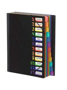 A4 Rainbow Data Organizer, File Folder Organizer - File Folder Organizer, Large Capacity Korean Style Simple Office Supplies,Back To School,School Supplies - Multicolor - View 7