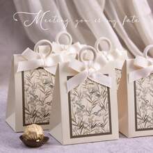 5pcs Rustic Floral & Bird Design Wedding/Party/Birthday Gift Boxes