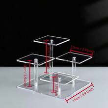 حامل عرض متعدد الوظائف من الاكريليك الشفاف/حامل تخزين مستحضرات التجميل/حامل عرض التماثيل/حامل عرض الزخارف الفنية/حامل عرض مستلزمات الحمام/حامل عرض الحلويات/حامل عرض المجوهرات/حامل عرض العطور - متعدد الألوان - مشاهدة 14