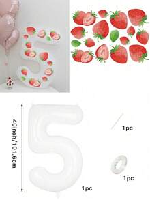 Bóng bay giấy bạc 0-9 có hình dán dâu tây - Đồ trang trí tiệc sinh nhật, Chủ đề công chúa, Đồ dùng tiệc tùng, Trang trí nhà tiệc, Trang trí tiệc sinh nhật | Trang trí chủ đề dâu tây | Bóng bay bền, Đồ trang trí tiệc sinh nhật - Số màu trắng có hình dán quả dâu tây - Xem 11
