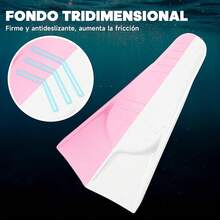 Aletas cortas de paleta para entrenamiento natatorio, color blanco rosa, talla L (39-41), perfectas para actividades de deportes acuáticos - Blanco Rosa - Ver 11