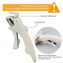 Ensemble de 16 pièces d'ustensiles de cuisine blancs avec poignées amovibles - Casserole et poêle antiadhésives, ustensiles en silicone, dessous de plat en feutre, équipement de cuisine complet