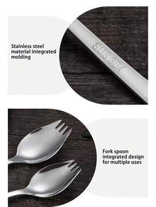 1/6/12 Stücke Multifunktions-Salatbesteck, Gabel-Löffel-Kombination mit langem Griff, kreative Essbesteck-Sets aus Fruchtgabel, Suppenlöffel und Rührlöffel, Nudel-Gabel-Löffel-Set