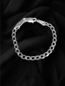 Baby Bracelet 12 Cm Round Link In 925 Silver - Silver - View 1