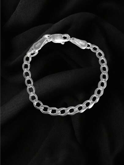 Pulsera de Bebè 12 cm eslabon redondo en Plata 925