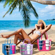 Cup Holder 30oz 40oz, Adjustable Insert Drink Holder Compatible With Simply Beach Tote Bag, Bottle Holder Attachment Accessories