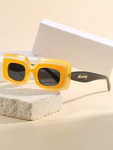 New Oversized Retro Style Glasses, Versatile & Fashionable, Vintage Square Large Frame Plastic Fashionable Glasses, Classic Design For Outdoor Sports, Cycling, Travel, Beach, Driving, Fishing, Summer, Classic Square Frame Style, Youthful Choice, Suitable For Daily Casual, Outdoor Activities, Photoshoot, Holiday Parties And More