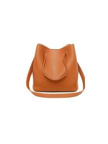 Four-Piece Bucket Bag Set, New Large-Capacity Leather Handbag, Solid Color Lychee Texture Shoulder Bag Bucket Bag Wallet, Shoulder Bag Women's Handbag Crossbody Bag Clutch Wallet Set, Women's Shoulder Bag Casual Wallet Set