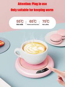Sottobicchiere riscaldante a temperatura costante, sottopentola intelligente e creativo isolato per la casa, regolazione del riscaldamento a 3 livelli 55-65-75°C, scaldabicchiere da ufficio a temperatura costante, adatto per tutte le tazze, campeggio all'aperto, picnic, cucina, essenziale per autunno/inverno, regolazione della temperatura a 3 livelli 55-65-75°C, avvio intelligente con tocco costante, sottobicchiere riscaldante intelligente per bevande, controllo della temperatura costante, scaldabicchiere intelligente per caffè
