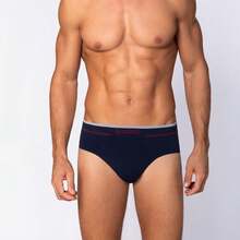 Cueca Lupo Slip Sem Costura 624-003 - Azul Marinho - Visão 1