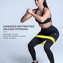 JASUVII Bandas Elasticas Fitness, Barra de Pilates Multifuncional de 11 Piezas, Bandas de Tobillo para Entrenamiento, Equipo de Ejercicio Glúteos para Mujeres Piernas y Glúteos - AWB - Ver 10