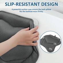 LuxStep Bath Pillow-Bathtub Pillow With Mesh Fabric & 6 Non-Slip Suction Cups, Bath Pillows Tub, Neck And Back Support, Bath Accessories Spa Gifts, Halloween Christmas New Year