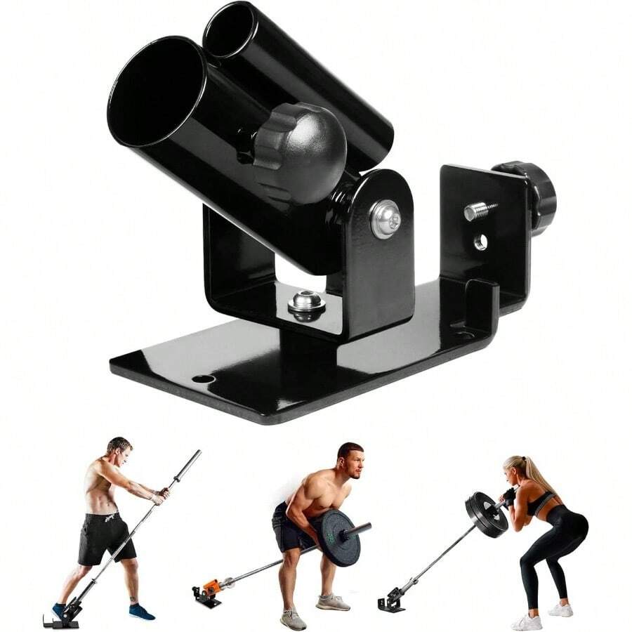 Plataforma de Remo en con de 360, Accesorio de para, Agarres para Gym para Entrenamiento, Compatible con Barra Estndar de 1 y Barra Olmpica de 2 - a. negro - Ver 1