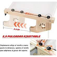 Percha de ventana para gatos, hamaca para gato, asiento resistente para ventana de gato, puede contener hasta 30 libras, no se requiere taladrar, colgando sobre la cama, al lado de la mesa, sofá - 1 - Ver 3