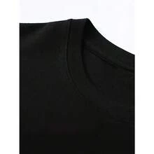 Retro Black Rifle Coffee Company Pattern, Printed Men'S 100% Pure Cotton Round Neck Short Sleeved T-Shirt Street Style Comfortable Skin Friendly Casual Sports Top Shirt - 黑色 - 查看 3