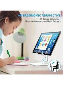 1 Pc Multifunctional Mobile Phone Stand, Desktop Slouchy Bedside Tv Watching Folding Portable Tablet Live Broadcast Support Bracket Random Color