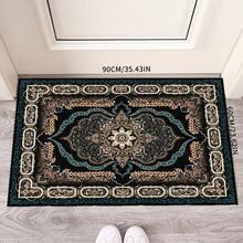 Grand tapis de zone abstrait - Doux, durable, antidérapant, décoration intérieure, avec un design mandala complexe en bleu, or et rouge. Convient pour le salon, la chambre à coucher ou le bureau, tapis de salon