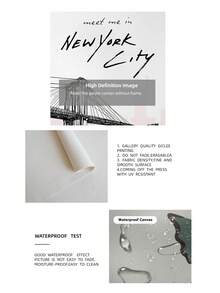 1 张无框纽约市黑白和腮红粉色海报、纽约天际线印刷品、布鲁克林大桥复古墙面艺术、复古都市少女美学装饰，适用于卧室、宿舍、公寓、派对装饰和礼物选择、城市景观海报、卧室房间装饰、大学宿舍必备品、旅行主题墙面艺术、都市家居装饰 - 彩色 - 查看 10