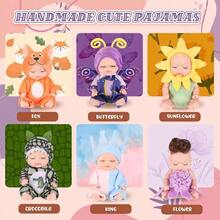 Hanaive 6 Pcs Mini Baby Dolls 4 Inch Easter Basket Dolls Tiny Reborn Cute Baby Dolls Lifelike Realistic Holiday Birthday Doll Gifts Set For Girls Toddlers Basket Stuffers Classic