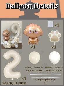 0-9 数字列气球、宠物生日装饰、狗派对装饰、用于生日派对、聚会装饰、周年纪念、节庆庆典、户外派对、场景氛围、照片装饰、派对装饰、拱门支撑套件主题气球、派对装饰、摄影道具、高品质薄膜轻质气球、庆典气球 - 彩色 - 查看 19