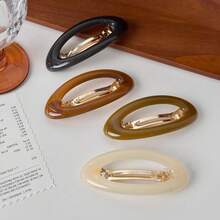 1 件全新哑光一体式弹簧夹，简约优雅大号半丸子发夹，纯色发饰，爪夹，发夹，发夹，发夹，发夹