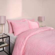 OHS Teddy Fleece Bedding Set Thermal Warm Soft Cosy Plush Plump Bedding Set - CHOCOLATE - View 15