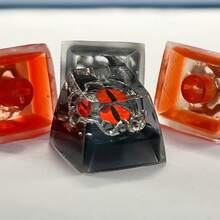 1pc Resin Personalized Original Design Halloween Metal Devil Eye Cherry Blossom Keycaps, SA-R1 Cross-Axis Interstellar Cutsom Keycaps, Cherry MX Keycaps Mechanical Keyboard Valentine's Day Gift