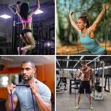Bandas de Resistencia - Bandas elásticas, Loop Bands, Bandas de Ejercicio, Correas de Asistencia para Pull ups, Bandas Elásticas para Ejercicio en Casa o Gimnasio - 1 - Ver 4