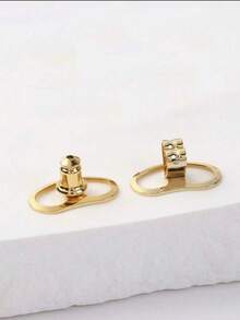 1 Pair Of European And American Fashionable And Simple Copper Pig Nose Ear Studs, Ear Blockage Auxiliary Device, Anti-Sagging DIY Accessory, Ladies' Ear Blockage, Festival Gift, Daily Use