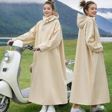 Płaszcz przeciwdeszczowy z kapturem unisex, odpowiedni do jazdy na rowerze na świeżym powietrzu, motocyklu, roweru, pieszych wędrówek, całkowicie wodoodporny, na deszczową pogodę