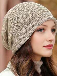 Neue Herbst/Winter gestrickte Beanie Mütze, warme Strick Kappe mit Umschlag, Unisex Ski Mütze, Radfahren Kopfbedeckung, Mütze für kaltes Wetter