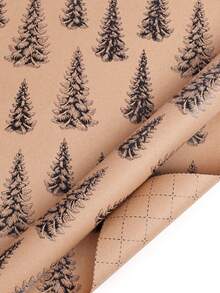 1pc Vintage Kraft Paper For Christmas, Gift Wrapping Paper For Christmas Party Decoration