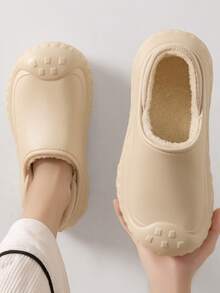 Zapatos casuales impermeables y con forro térmico para uso unisex, anti-suciedad, con suela antideslizante y cálida para interior/exterior, para otoño/invierno