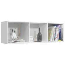 Librería/Mueble TV Larryhot Blanco 36x30x114 cm Madera industrial, resistente y duradera, fácil de montar, estilo decorativo, adecuado para guardar adornos, figuras, libros, pequeños objetos, etc. - Blanco - Ver 7