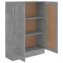 Librería Larryhot Gris Hormigón 82,5x30,5x115 cm Madera industrial, resistente y duradera, fácil de montar, estilo decorativo, adecuadA, Para guardar adornos, figuras, libros, pequeños objetos, etc. - Gris - Ver 5