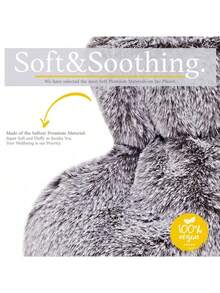 1 Borsa dell'acqua calda con copertura morbida - Grande - Borsa dell'acqua calda classica per sollievo dal dolore, collo e spalle, riscaldamento dei piedi, sollievo dalla disfunzione mestruale, terapia calda e fredda - Terapia del ghiaccio, ottimo regalo per Natale