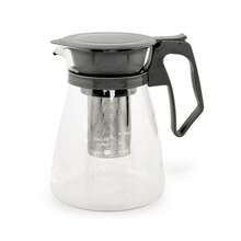 ZYLX SHOPPING – Jarra de Infusiones Quttin con Filtro Acero Inoxidable 1100 ml / 1500 ml Vidrio Borosilicato - Gris - Ver 4