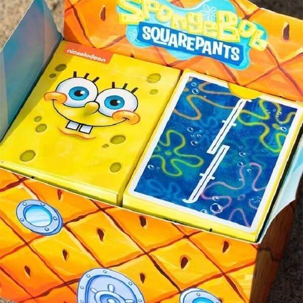 SPONGEBOB 1pc SpongeBob SquarePants Card Game Anime Game Card Game Set Magic Card Game Party Men's And Women's Gathering Board Game Gift Is Very Suitable For Holidays, Fans, Party Dress Up Schools, And Gift Giving. It Is An Ideal Choice For School Supplies, Christmas, And Halloween Gifts