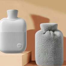 Water-Filled Plush Hot Water Bottle, Anti-Explosion Foot Warmer & Bed Warmer, Cute Hand Warmer - Multicolor - View 2