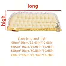 1pc Solid Color Minimalist European Style Large Backrest Pillow, Sofa Lumbar Support Cushion, Reading Pillow, Suitable For Bedroom, Living Room Home Decor, Warm Holiday Gift - White - View 4