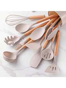 12/1 szt. silikonowych przyborów kuchennych, mikser do ciasta, pomocnik do pieczenia ciasta, narzędzia kuchenne, nieprzywierające gadżety kuchenne, zmywalne nowoczesne naczynia kuchenne, niezbędne w cukierni, barze śniadaniowym, do użytku domowego, wygodne, szybkie, łatwe, wydajne