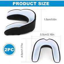 Slzhds 2 Pcs Protector Bucal Deportivo para Adultos, Protector Bucal Deportivo Para Jóvenes, Protectores Bucales Resistentes a los Impactos para Deportes de Contacto Rugby Hockey Boxeo (Rojo, Blanco) - Rojo, Blanco - Ver 6