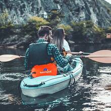 TAGNEFLOR Boya de Natación Aguas Abiertas - Flotador de Natación Salvaje,Flotador de Remolque Ligero con Bolsillo Impermeable para Teléfono |  Visibilidad Alta | Adultos/Niños - Naranja - Ver 7