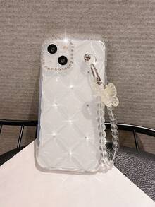 奢华水钻透明手机壳适用于 17 Pro Max/17 Pro/17 Air/17/16 Pro Max/16/16 Pro/16 Plus/16e/15/15 Pro Max/15 Pro/15 Plus/11/12/13/14 Pro Max/11 Pro/11 Pro Max/12 Pro/12 Pro Max/13 Pro/13 Pro Max/7 Plus/14 Pro/14 Pro Max/14 Plus/12 Mini/13 Mini,极简创意防摔软壳 - 透明蝴蝶腕帶 - 查看 4