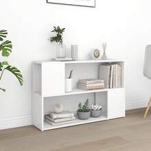 Librería Larryhot Blanca 100x24x63 cm Madera industrial, resistente y duradera, fácil de montar, estilo decorativo, adecuadA, Para guardar adornos, figuras, libros, pequeños objetos, etc. - Blanco - Ver 1