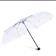 1 pièce Parapluie de voyage pliable léger à 8 baleines, vêtement de pluie mode décontracté pour les trajets et les sorties par temps de pluie