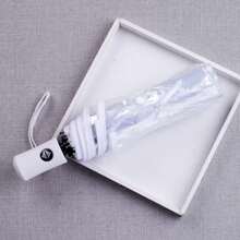 1 pièce Parapluie de voyage pliable léger à 8 baleines, vêtement de pluie mode décontracté pour les trajets et les sorties par temps de pluie