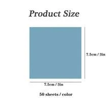 12pcs Multicolor Sticky Notes, 600pcs/12 Notepads, 50 Sheets Per Notebook, Assorted Colors Back To School - Multi-color Notepads - View 3
